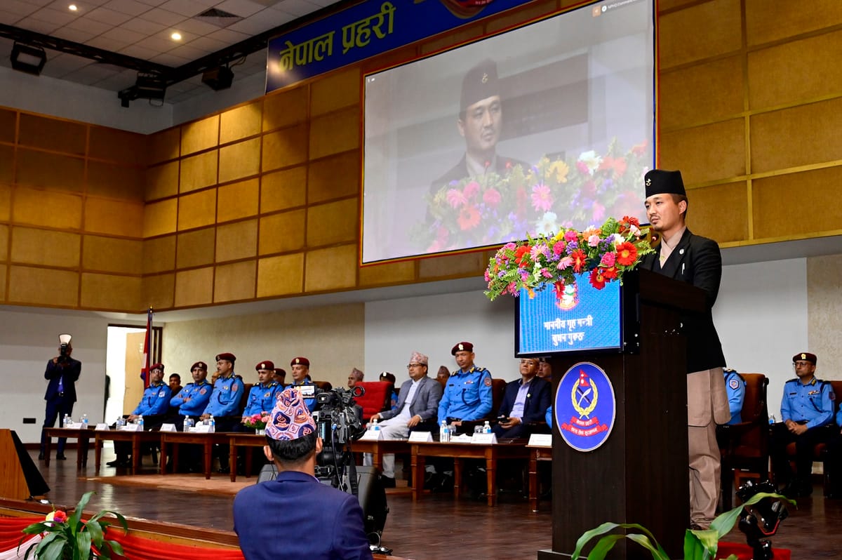 Inspection and Directive by Home Minister Sudan Gurung at Nepal Police Headquarters